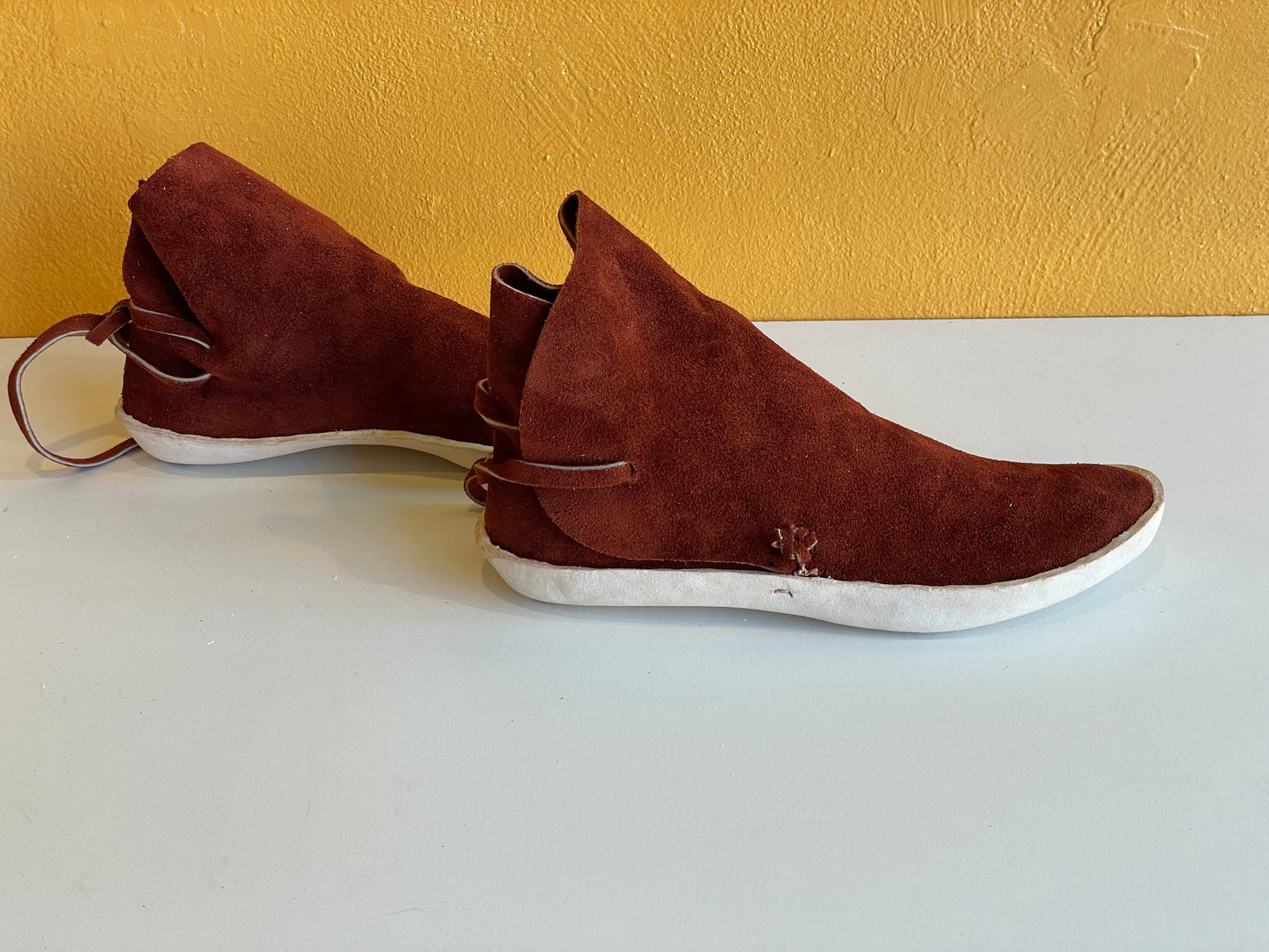 Men's Taos Navajo Style No Button Moccasins W/ Thick sole